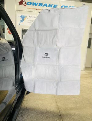 Split leather welding door blanket