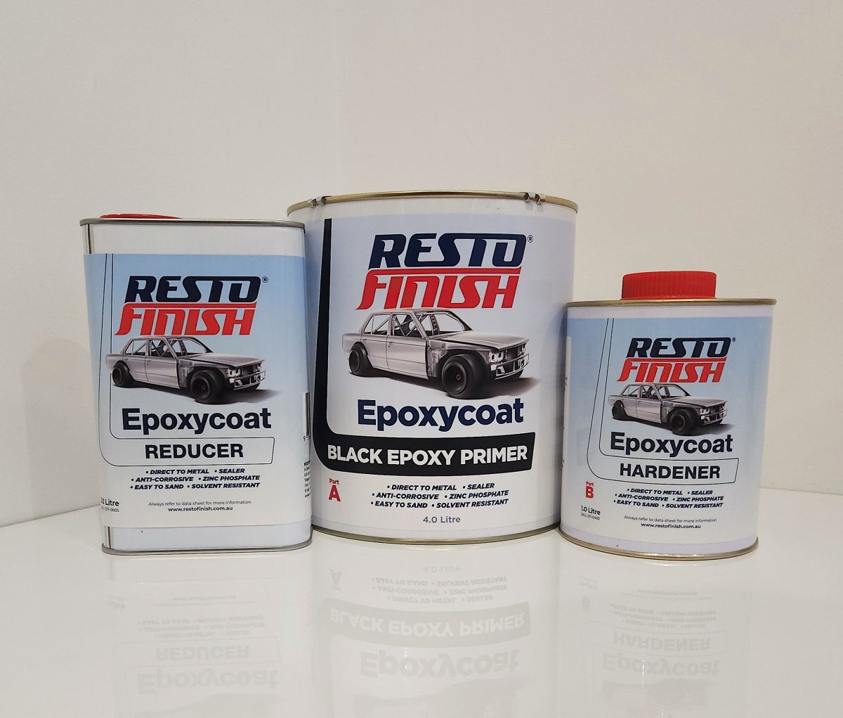 RESTOFINISH EPOXYCOAT PRIMER KIT Black Paint Supplies